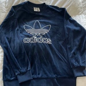 Velour Adidas sweater only worn twice size small